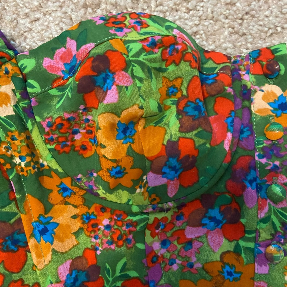 ASTR the Label Print Off Shoulder Corset Top - Picture 8 of 10